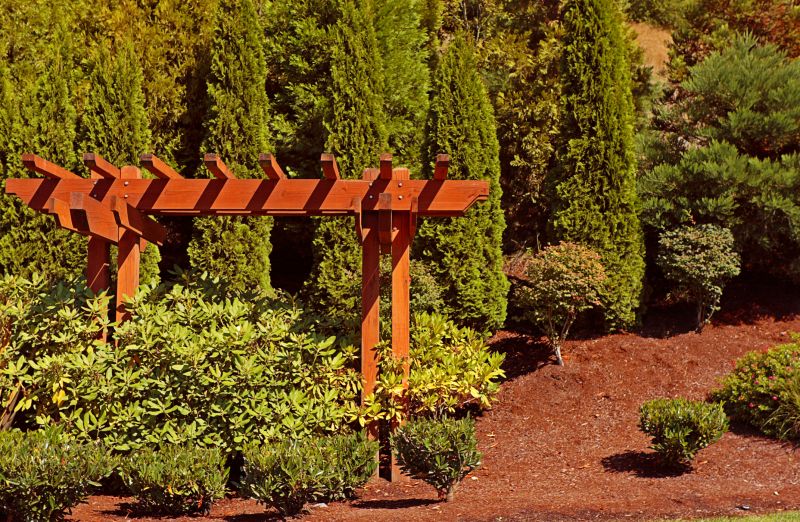 Outdoor Cedar Arbor Setup