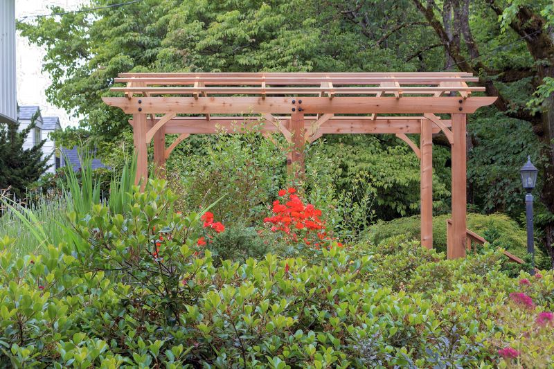 Cedar Arbor in a Garden Setting